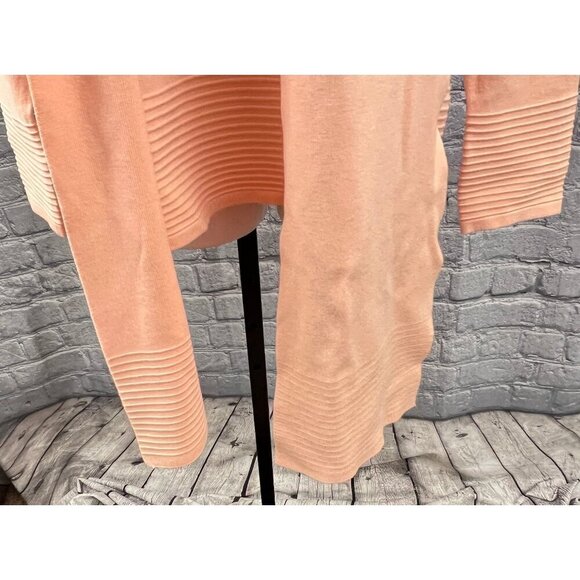 Conrad C Collection Sorbet Peach Sweater Size L Ribbed Rolled Neck w/scarf - Picture 6 of 10